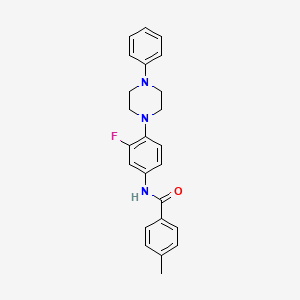 molecular formula C24H24FN3O B2701026 N-[3-fluoro-4-(4-phenylpiperazin-1-yl)phenyl]-4-methylbenzamide CAS No. 478079-59-3