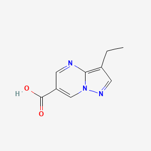 molecular formula C9H9N3O2 B2701030 3-Ethylpyrazolo[1,5-a]pyrimidine-6-carboxylic acid CAS No. 1779128-22-1
