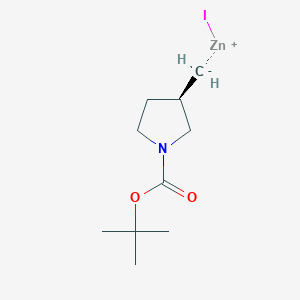 molecular formula C10H18INO2Zn B2701040 [(3R)-1-tert-Butoxycarbonylpyrrolidin-3-yl]methylzinc iodide solution CAS No. 2135683-40-6