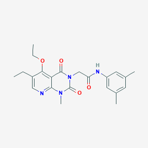 molecular formula C22H26N4O4 B2701058 N-(3,5-dimethylphenyl)-2-(5-ethoxy-6-ethyl-1-methyl-2,4-dioxo-1,2-dihydropyrido[2,3-d]pyrimidin-3(4H)-yl)acetamide CAS No. 1005297-85-7
