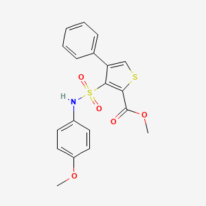 molecular formula C19H17NO5S2 B2701067 Methyl 3-[(4-methoxyphenyl)sulfamoyl]-4-phenylthiophene-2-carboxylate CAS No. 899725-00-9