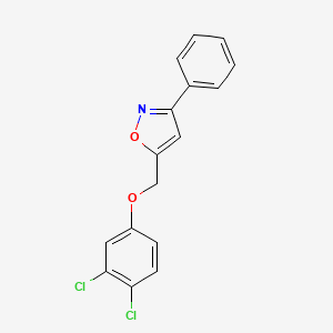 molecular formula C16H11Cl2NO2 B2701079 5-[(3,4-Dichlorophenoxy)methyl]-3-phenyl-1,2-oxazole CAS No. 478066-22-7