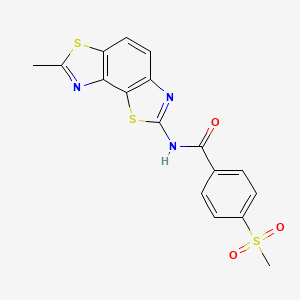 N-(7-methylbenzo[1,2-d:3,4-d']bis(thiazole)-2-yl)-4-(methylsulfonyl)benzamide