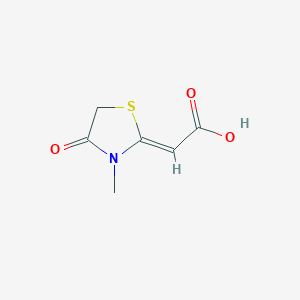 molecular formula C6H7NO3S B2701086 (3-Methyl-4-oxo-1,3-thiazolidin-2-ylidene)acetic acid CAS No. 26386-18-5