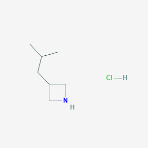 molecular formula C7H16ClN B2701087 3-(2-methylpropyl)azetidine hydrochloride CAS No. 2174002-49-2