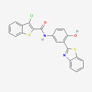 N-[3-(1,3-benzothiazol-2-yl)-4-hydroxyphenyl]-3-chloro-1-benzothiophene-2-carboxamide
