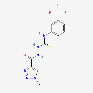 1-[(1-Methyltriazole-4-carbonyl)amino]-3-[3-(trifluoromethyl)phenyl]thiourea