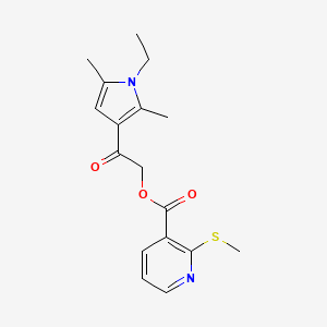 [2-(1-Ethyl-2,5-dimethylpyrrol-3-yl)-2-oxoethyl] 2-methylsulfanylpyridine-3-carboxylate