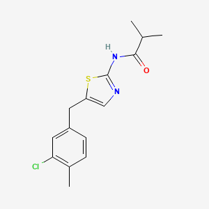 N-[5-(3-chloro-4-methylbenzyl)-1,3-thiazol-2-yl]-2-methylpropanamide