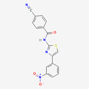 4-cyano-N-[4-(3-nitrophenyl)-1,3-thiazol-2-yl]benzamide