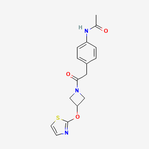 N-(4-(2-oxo-2-(3-(thiazol-2-yloxy)azetidin-1-yl)ethyl)phenyl)acetamide