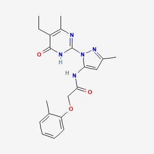 N-[1-(5-ethyl-4-methyl-6-oxo-1,6-dihydropyrimidin-2-yl)-3-methyl-1H-pyrazol-5-yl]-2-(2-methylphenoxy)acetamide