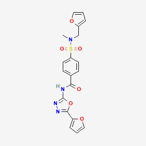 N-(5-(furan-2-yl)-1,3,4-oxadiazol-2-yl)-4-(N-(furan-2-ylmethyl)-N-methylsulfamoyl)benzamide