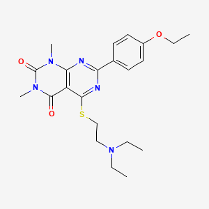 5-((2-(diethylamino)ethyl)thio)-7-(4-ethoxyphenyl)-1,3-dimethylpyrimido[4,5-d]pyrimidine-2,4(1H,3H)-dione