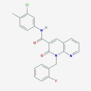 N-(3-chloro-4-methylphenyl)-1-(2-fluorobenzyl)-2-oxo-1,2-dihydro-1,8-naphthyridine-3-carboxamide