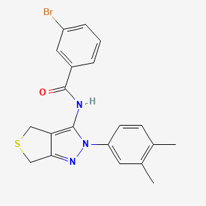 3-bromo-N-[2-(3,4-dimethylphenyl)-4,6-dihydrothieno[3,4-c]pyrazol-3-yl]benzamide