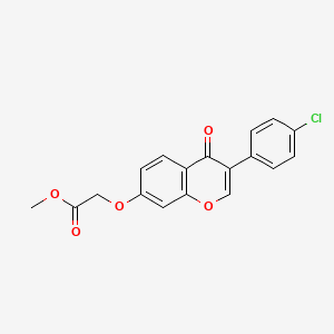 molecular formula C18H13ClO5 B2701110 methyl {[3-(4-chlorophenyl)-4-oxo-4H-chromen-7-yl]oxy}acetate CAS No. 302575-34-4