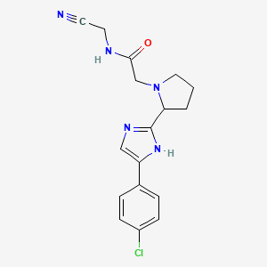 2-{2-[4-(4-chlorophenyl)-1H-imidazol-2-yl]pyrrolidin-1-yl}-N-(cyanomethyl)acetamide