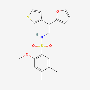 N-(2-(furan-2-yl)-2-(thiophen-3-yl)ethyl)-2-methoxy-4,5-dimethylbenzenesulfonamide