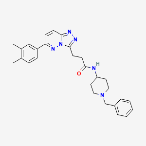 molecular formula C28H32N6O B2701147 N-(1-benzylpiperidin-4-yl)-3-[6-(3,4-dimethylphenyl)-[1,2,4]triazolo[4,3-b]pyridazin-3-yl]propanamide CAS No. 1216550-83-2
