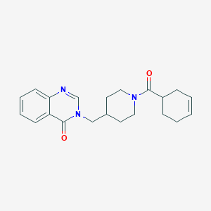 molecular formula C21H25N3O2 B2701164 3-{[1-(Cyclohex-3-ene-1-carbonyl)piperidin-4-yl]methyl}-3,4-dihydroquinazolin-4-one CAS No. 2380174-35-4