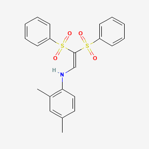 N-[2,2-bis(benzenesulfonyl)ethenyl]-2,4-dimethylaniline