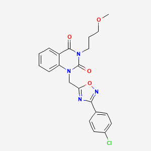 1-((3-(4-chlorophenyl)-1,2,4-oxadiazol-5-yl)methyl)-3-(3-methoxypropyl)quinazoline-2,4(1H,3H)-dione