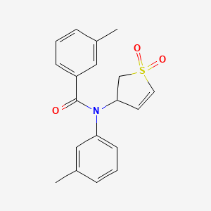 molecular formula C19H19NO3S B2701175 N-(1,1-dioxido-2,3-dihydrothiophen-3-yl)-3-methyl-N-(m-tolyl)benzamide CAS No. 882356-86-7