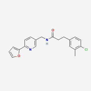 3-(4-chloro-3-methylphenyl)-N-((6-(furan-2-yl)pyridin-3-yl)methyl)propanamide