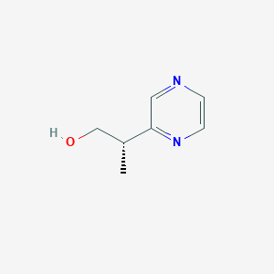 molecular formula C7H10N2O B2701216 (2S)-2-Pyrazin-2-ylpropan-1-ol CAS No. 2248172-91-8