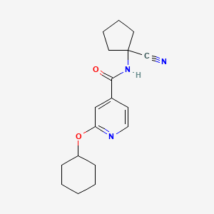 molecular formula C18H23N3O2 B2701218 n-(1-Cyanocyclopentyl)-2-(cyclohexyloxy)pyridine-4-carboxamide CAS No. 1950289-28-7