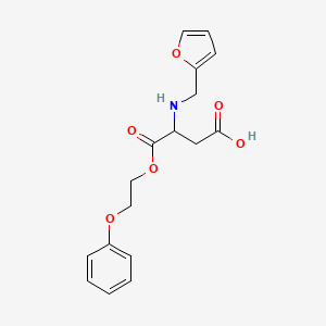 3-[(Furan-2-ylmethyl)amino]-4-oxo-4-(2-phenoxyethoxy)butanoic acid (non-preferred name)