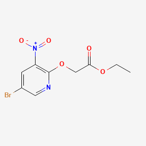 B2701225 Ethyl 2-((5-bromo-3-nitropyridin-2-yl)oxy)acetate CAS No. 105544-30-7; 105612-78-0