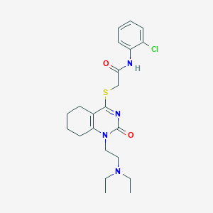 N-(2-chlorophenyl)-2-((1-(2-(diethylamino)ethyl)-2-oxo-1,2,5,6,7,8-hexahydroquinazolin-4-yl)thio)acetamide