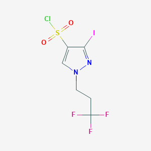 3-Iodo-1-(3,3,3-trifluoropropyl)pyrazole-4-sulfonyl chloride