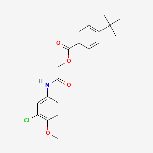 2-[(3-Chloro-4-methoxyphenyl)amino]-2-oxoethyl 4-tert-butylbenzoate