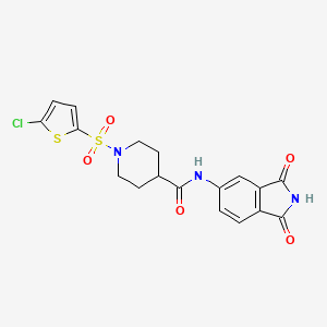 1-((5-chlorothiophen-2-yl)sulfonyl)-N-(1,3-dioxoisoindolin-5-yl)piperidine-4-carboxamide