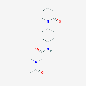 molecular formula C17H27N3O3 B2701279 N-methyl-N-({[4-(2-oxopiperidin-1-yl)cyclohexyl]carbamoyl}methyl)prop-2-enamide CAS No. 2361681-86-7