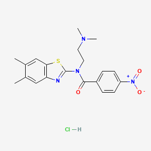 N-(2-(dimethylamino)ethyl)-N-(5,6-dimethylbenzo[d]thiazol-2-yl)-4-nitrobenzamide hydrochloride