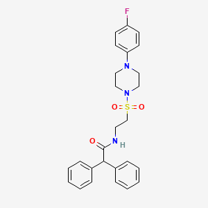 molecular formula C26H28FN3O3S B2701314 N-(2-{[4-(4-fluorophenyl)piperazin-1-yl]sulfonyl}ethyl)-2,2-diphenylacetamide CAS No. 933217-27-7