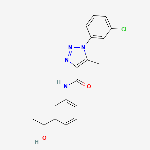 1-(3-chlorophenyl)-N-(3-(1-hydroxyethyl)phenyl)-5-methyl-1H-1,2,3-triazole-4-carboxamide