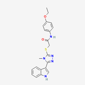 2-((5-(1H-indol-3-yl)-4-methyl-4H-1,2,4-triazol-3-yl)thio)-N-(4-ethoxyphenyl)acetamide