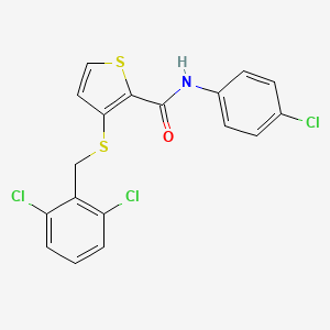 N-(4-chlorophenyl)-3-[(2,6-dichlorobenzyl)sulfanyl]-2-thiophenecarboxamide