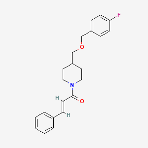 (E)-1-(4-(((4-fluorobenzyl)oxy)methyl)piperidin-1-yl)-3-phenylprop-2-en-1-one
