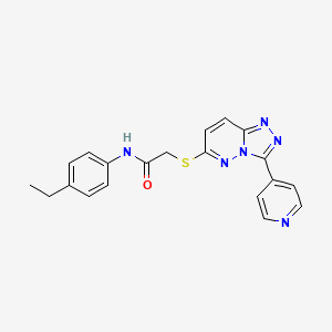 molecular formula C20H18N6OS B2701405 N-(4-ethylphenyl)-2-{[3-(pyridin-4-yl)-[1,2,4]triazolo[4,3-b]pyridazin-6-yl]sulfanyl}acetamide CAS No. 868969-66-8