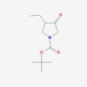 molecular formula C11H19NO3 B2701409 Tert-butyl 3-ethyl-4-oxopyrrolidine-1-carboxylate CAS No. 2080412-67-3