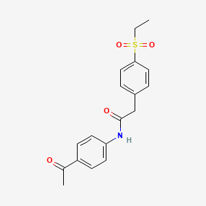 N-(4-acetylphenyl)-2-(4-(ethylsulfonyl)phenyl)acetamide