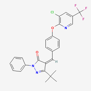 (4Z)-5-tert-butyl-4-[[4-[3-chloro-5-(trifluoromethyl)pyridin-2-yl]oxyphenyl]methylidene]-2-phenylpyrazol-3-one