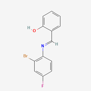 2-{(E)-[(2-bromo-4-fluorophenyl)imino]methyl}phenol