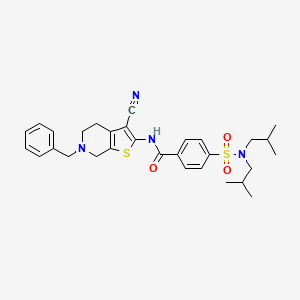 N-(6-benzyl-3-cyano-4,5,6,7-tetrahydrothieno[2,3-c]pyridin-2-yl)-4-(N,N-diisobutylsulfamoyl)benzamide